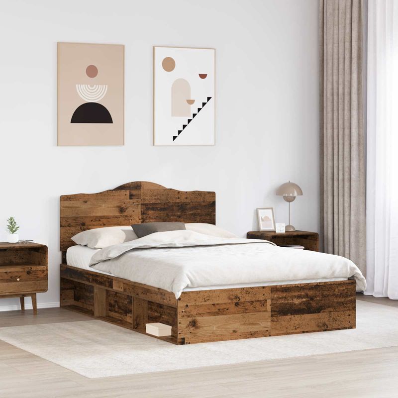 Casa si Gradina - Mobilier - Paturi si accesorii - Paturi - Cadru de pat Lemn vechi 150 x 200 cm Lemn de pin masiv - Infinity.ro