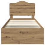 Casa si Gradina - Mobilier - Paturi si accesorii - Paturi - Cadru de pat Stejar artizanal 90 x 200 cm Lemn de pin masiv - Infinity.ro