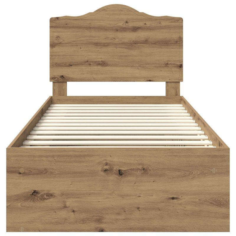 Casa si Gradina - Mobilier - Paturi si accesorii - Paturi - Cadru de pat Stejar artizanal 90 x 200 cm Lemn de pin masiv - Infinity.ro