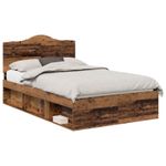 Casa si Gradina - Mobilier - Paturi si accesorii - Paturi - Cadru de pat Lemn vechi 135 x 190 cm Lemn de pin masiv - Infinity.ro