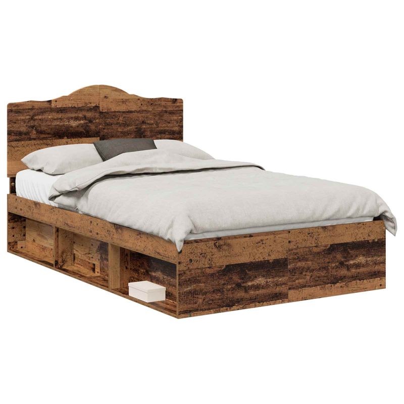 Casa si Gradina - Mobilier - Paturi si accesorii - Paturi - Cadru de pat Lemn vechi 135 x 190 cm Lemn de pin masiv - Infinity.ro