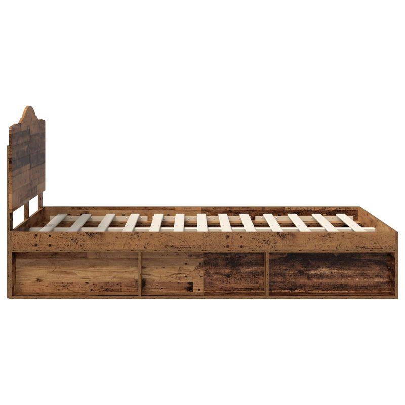 Casa si Gradina - Mobilier - Paturi si accesorii - Paturi - Cadru de pat Lemn vechi 135 x 190 cm Lemn de pin masiv - Infinity.ro