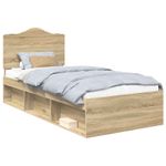 Casa si Gradina - Mobilier - Paturi si accesorii - Paturi - Cadru de pat Stejar Sonoma 75 x 190 cm Lemn de pin masiv - Infinity.ro