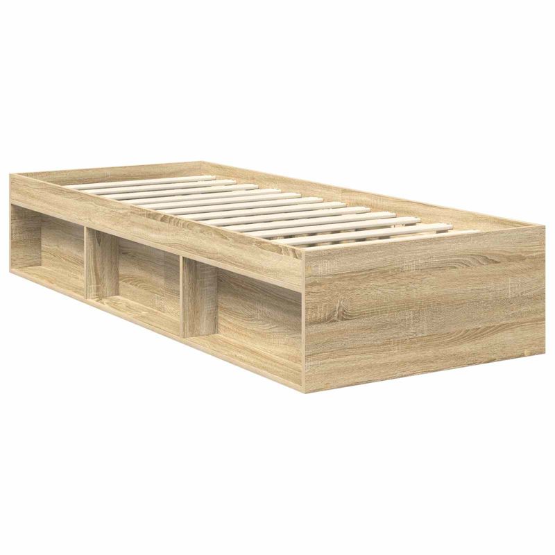 Casa si Gradina - Mobilier - Paturi si accesorii - Paturi - Cadru de pat Stejar Sonoma 75 x 190 cm Lemn de pin masiv - Infinity.ro