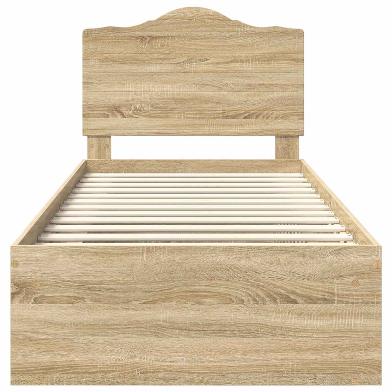 Casa si Gradina - Mobilier - Paturi si accesorii - Paturi - Cadru de pat Stejar Sonoma 75 x 190 cm Lemn de pin masiv - Infinity.ro