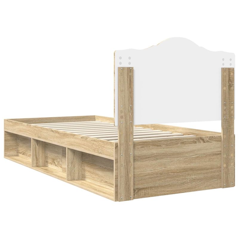 Casa si Gradina - Mobilier - Paturi si accesorii - Paturi - Cadru de pat Stejar Sonoma 75 x 190 cm Lemn de pin masiv - Infinity.ro