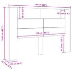 Casa si Gradina - Mobilier - Paturi si accesorii - Accesorii paturi - Tablie de pat cu LED, albastru, 90x5x118/128 cm, textil - Infinity.ro