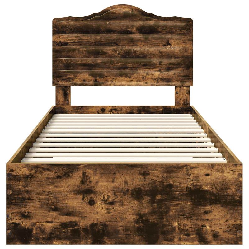Casa si Gradina - Mobilier - Paturi si accesorii - Paturi - Cadru de pat Stejar fumuriu 100 x 200 cm Lemn compozit - Infinity.ro