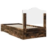 Casa si Gradina - Mobilier - Paturi si accesorii - Paturi - Cadru de pat Stejar fumuriu 100 x 200 cm Lemn compozit - Infinity.ro