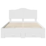 Casa si Gradina - Mobilier - Paturi si accesorii - Paturi - Cadru de pat cu headboard Alb 140 x 190 cm Lemn compozit - Infinity.ro