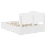 Casa si Gradina - Mobilier - Paturi si accesorii - Paturi - Cadru de pat cu headboard Alb 140 x 190 cm Lemn compozit - Infinity.ro