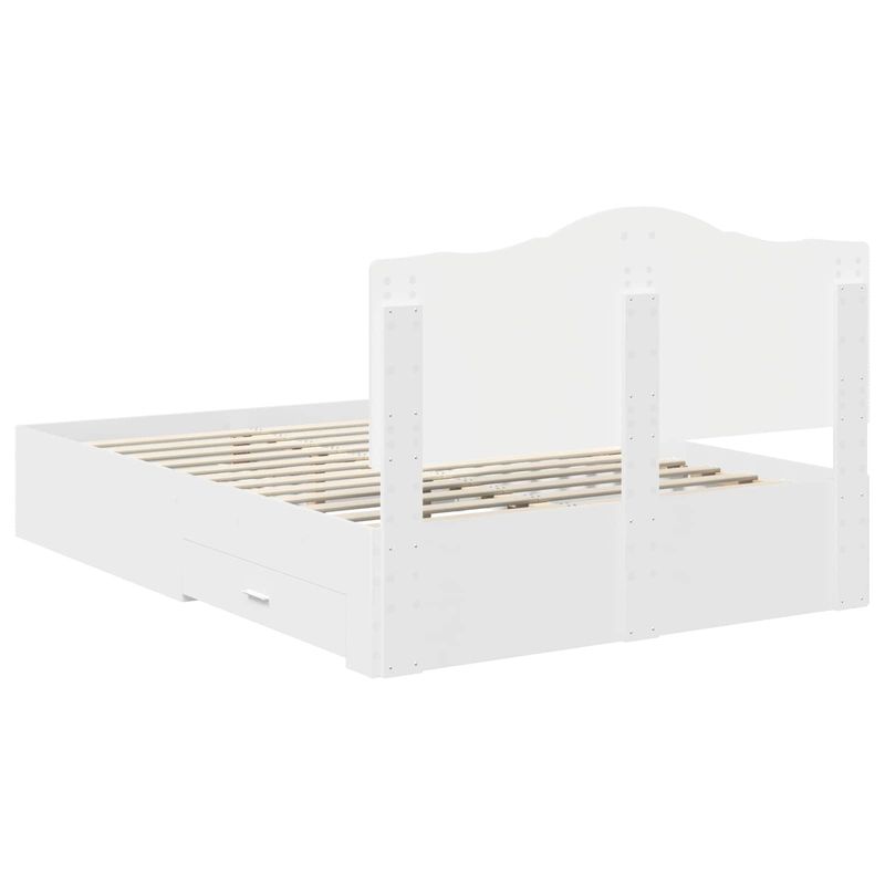 Casa si Gradina - Mobilier - Paturi si accesorii - Paturi - Cadru de pat cu headboard Alb 140 x 190 cm Lemn compozit - Infinity.ro