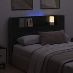 Casa si Gradina - Mobilier - Paturi si accesorii - Accesorii paturi - Tablie de pat cu LED, albastru, 83x16x78/88 cm, textil - Infinity.ro