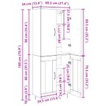 Casa si Gradina - Mobilier - Comode si corpuri - Comode - Bufet 2 pcs Lemn vechi Lemn tehnic si sticla - Infinity.ro
