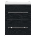 Casa si Gradina - Mobilier - Mobilier baie - Corpuri baie - Dulap pentru Chiuveta de Baie cu sertar Negru 42 x 39 x 52 cm - Infinity.ro