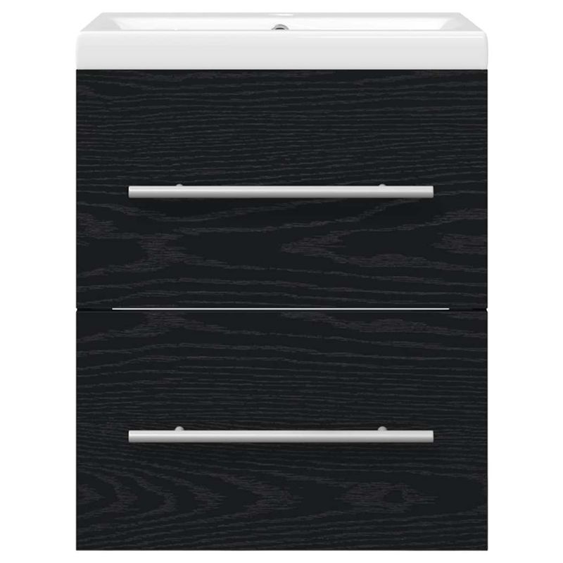 Casa si Gradina - Mobilier - Mobilier baie - Corpuri baie - Dulap pentru Chiuveta de Baie cu sertar Negru 42 x 39 x 52 cm - Infinity.ro