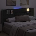 Casa si Gradina - Mobilier - Paturi si accesorii - Accesorii paturi - Tablie de pat cu LED, albastru, 90x5x118/128 cm, textil - Infinity.ro