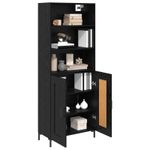 Casa si Gradina - Mobilier - Comode si corpuri - Comode - Bufet cu sertar Stejar Negru 69,5 x 34 x 180 cm Lemn compozit - Infinity.ro