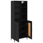 Casa si Gradina - Mobilier - Comode si corpuri - Comode - Bufet cu sertar Stejar Negru 69,5 x 34 x 180 cm Lemn compozit - Infinity.ro
