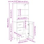 Casa si Gradina - Mobilier - Comode si corpuri - Corpuri bucatarie - Bufet cu sertar Stejar Negru 69,5 x 34 x 180 cm Lemn compozit - Infinity.ro