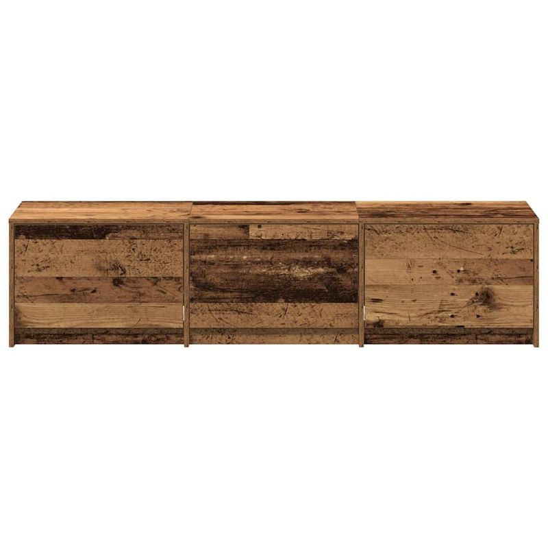 Casa si Gradina - Mobilier - Comode si corpuri - Comode - Dulap TV cu LED-uri Lemn Vechi 162 x 34 x 40 cm Lemn compozit - Infinity.ro