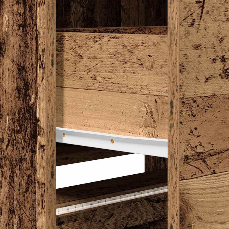 Casa si Gradina - Mobilier - Comode si corpuri - Comode - Dulap TV cu LED-uri Lemn Vechi 162 x 34 x 40 cm Lemn compozit - Infinity.ro