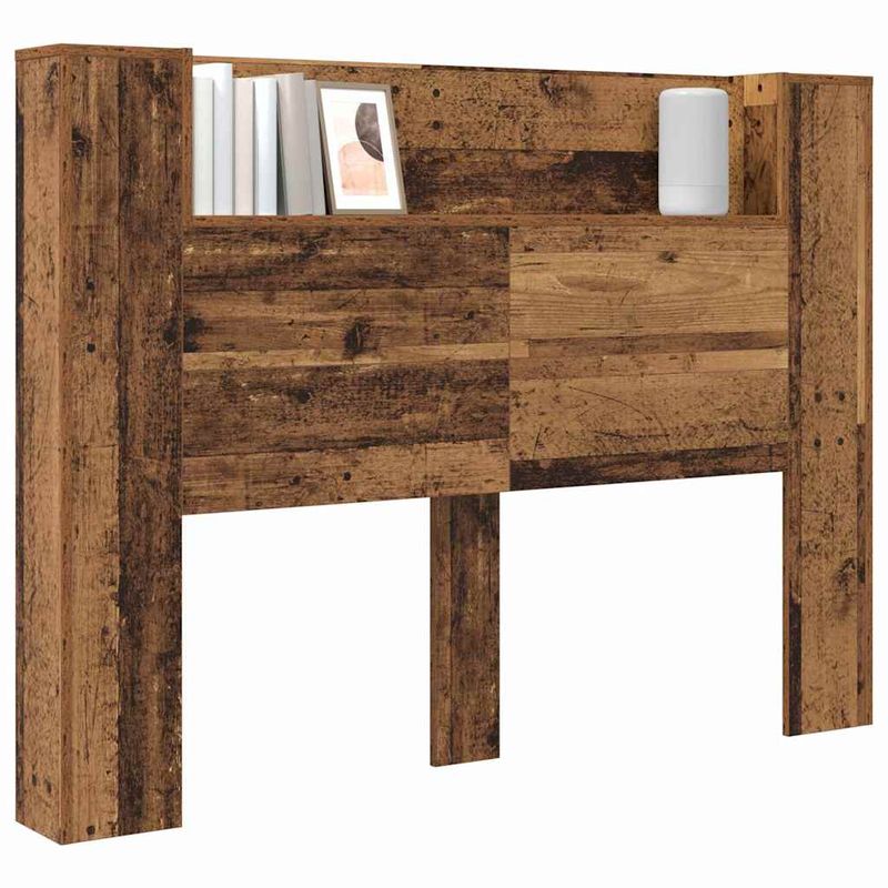 Casa si Gradina - Mobilier - Paturi si accesorii - Accesorii paturi - Tablie de pat cu LED, albastru inchis, 203x16x118/128cm catifea - Infinity.ro