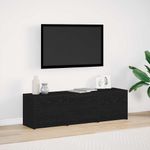 Casa si Gradina - Mobilier - Comode si corpuri - Comode - Dulap TV cu LED-uri Stejar Negru 140 x 34 x 40 cm Lemn compozit - Infinity.ro
