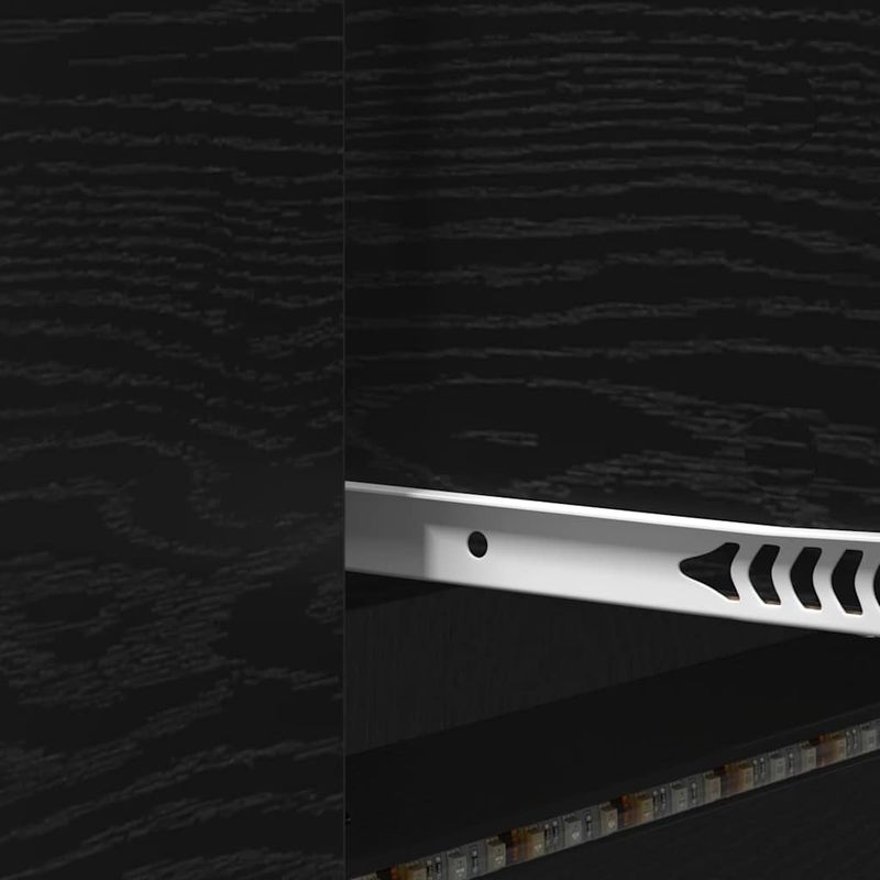 Casa si Gradina - Mobilier - Comode si corpuri - Comode - Dulap TV cu LED-uri Stejar Negru 140 x 34 x 40 cm Lemn compozit - Infinity.ro