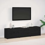 Casa si Gradina - Mobilier - Comode si corpuri - Comode - Dulap TV cu LED-uri Stejar Negru 162 x 34 x 40 cm Lemn compozit - Infinity.ro