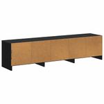 Casa si Gradina - Mobilier - Comode si corpuri - Comode - Dulap TV cu LED-uri Stejar Negru 162 x 34 x 40 cm Lemn compozit - Infinity.ro