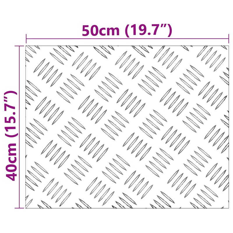 Casa si Gradina - Textile si covoare - Covoare - Covoare casa - Placi cu tablouri 2 pcs Argintiu 50 x 40 cm Aluminiu - Infinity.ro