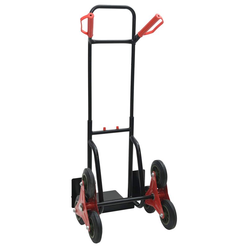 Casa si Gradina - Constructii - Depozitare, transport si protectie - Accesorii echipamente pentru transport si ridicat - Carucior manual Negru si rosu 64,5 x 49,5 x 114 cm Otel - Infinity.ro