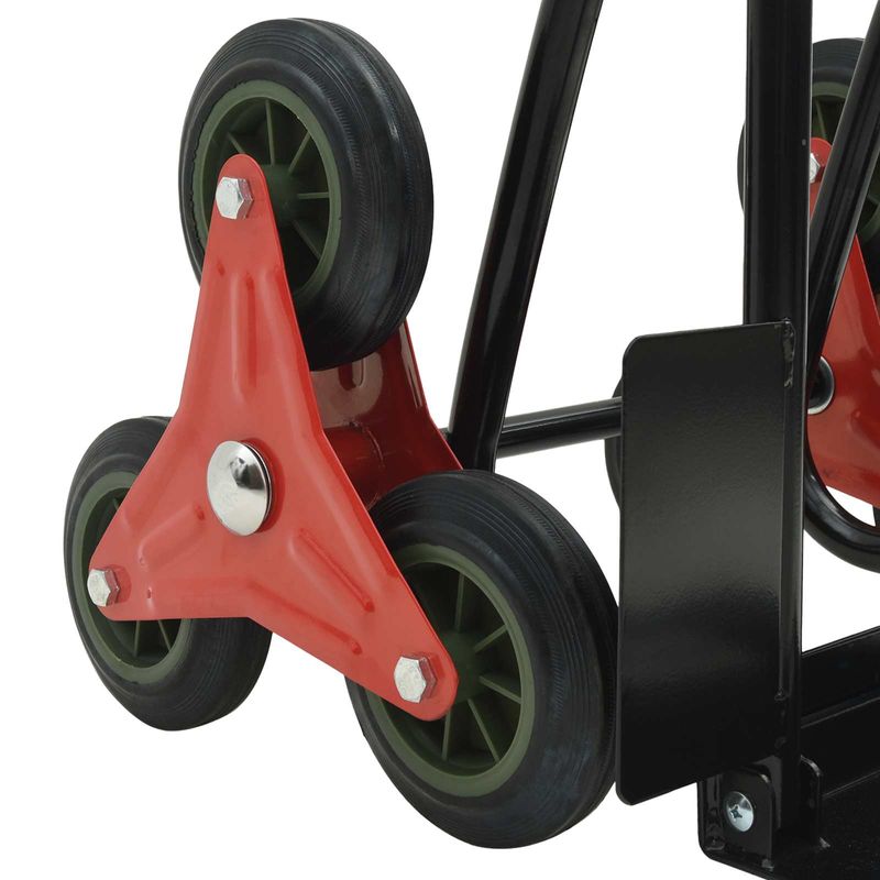 Casa si Gradina - Constructii - Depozitare, transport si protectie - Accesorii echipamente pentru transport si ridicat - Carucior manual Negru si rosu 64,5 x 49,5 x 114 cm Otel - Infinity.ro