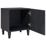 Casa si Gradina - Mobilier - Comode si corpuri - Noptiere - Noptiera cu usa Negru 40 x 33 x 46 cm Lemn de mango solid - Infinity.ro