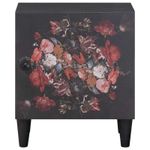 Casa si Gradina - Mobilier - Comode si corpuri - Noptiere - Noptiera cu usa Negru 40 x 33 x 46 cm Lemn de mango solid - Infinity.ro