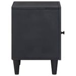 Casa si Gradina - Mobilier - Comode si corpuri - Noptiere - Noptiera cu usa Negru 40 x 33 x 46 cm Lemn de mango solid - Infinity.ro
