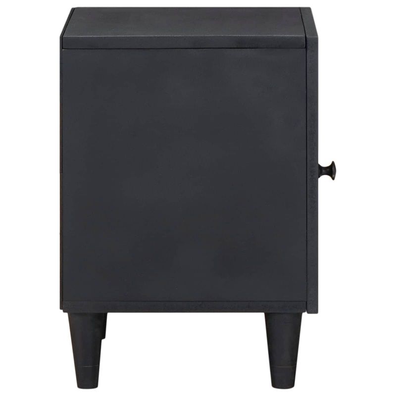 Casa si Gradina - Mobilier - Comode si corpuri - Noptiere - Noptiera cu usa Negru 40 x 33 x 46 cm Lemn de mango solid - Infinity.ro