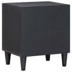 Casa si Gradina - Mobilier - Comode si corpuri - Noptiere - Noptiera cu usa Negru 40 x 33 x 46 cm Lemn de mango solid - Infinity.ro