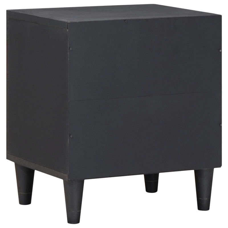 Casa si Gradina - Mobilier - Comode si corpuri - Noptiere - Noptiera cu usa Negru 40 x 33 x 46 cm Lemn de mango solid - Infinity.ro