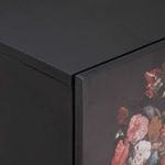 Casa si Gradina - Mobilier - Comode si corpuri - Noptiere - Noptiera cu usa Negru 40 x 33 x 46 cm Lemn de mango solid - Infinity.ro