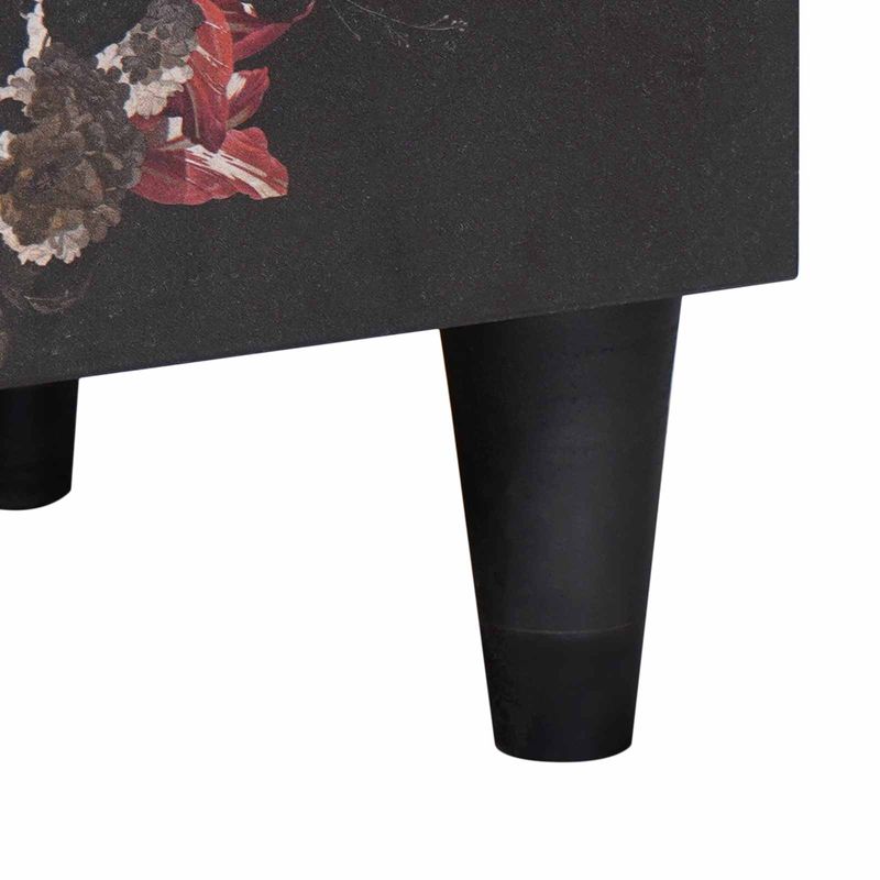 Casa si Gradina - Mobilier - Comode si corpuri - Noptiere - Noptiera cu usa Negru 40 x 33 x 46 cm Lemn de mango solid - Infinity.ro