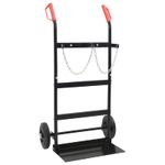 Casa si Gradina - Constructii - Depozitare, transport si protectie - Accesorii echipamente pentru transport si ridicat - Carucior manual Negru si rosu 63 x 43,5 x 110 cm Otel - Infinity.ro