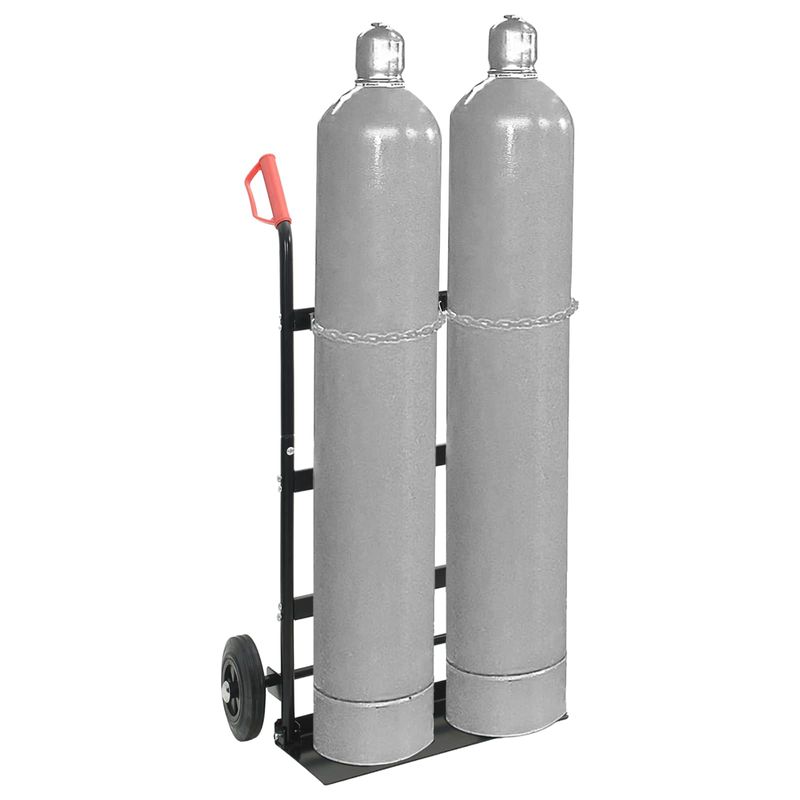 Casa si Gradina - Constructii - Depozitare, transport si protectie - Accesorii echipamente pentru transport si ridicat - Carucior manual Negru si rosu 63 x 43,5 x 110 cm Otel - Infinity.ro