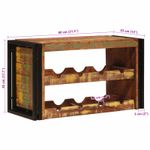 Casa si Gradina - Bucatarie si vesela - Accesorii bar - Carafe si decantoare - Raft pentru vin Maro 100 x 45 x 33 cm Lemn recuperat solid - Infinity.ro