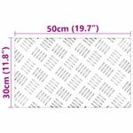 Casa si Gradina - Textile si covoare - Covoare - Covoare casa - Placi cu tablouri 2 pcs Argintiu 50 x 30 cm Aluminiu - Infinity.ro