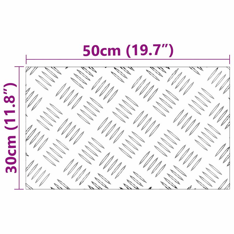 Casa si Gradina - Textile si covoare - Covoare - Covoare casa - Placi cu tablouri 2 pcs Argintiu 50 x 30 cm Aluminiu - Infinity.ro
