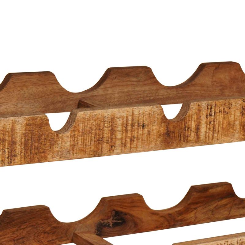 Casa si Gradina - Bucatarie si vesela - Accesorii bar - Carafe si decantoare - Raft pentru vin 100 x 45 x 33 cm Lemn de Mango Solid si Slefuit - Infinity.ro