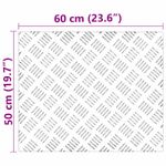 Casa si Gradina - Textile si covoare - Covoare - Covoare casa - Placi cu tablouri 4 pcs Argintiu 60 x 50 cm Aluminiu - Infinity.ro
