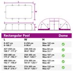 Casa si Gradina - Constructii - Scari si accesorii interioare - Alte accesorii pentru piscine - Cort pentru piscina albastru 640 x 432 x 205 cm - Infinity.ro